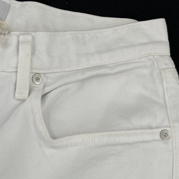 Agolde Riley‎ High Rise Straight Crop STRETCH Women's 29 in Sour Cream White - Picture 4 of 9